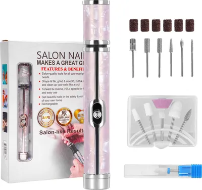 Image de Lime à ongles, 4 vitesses, batterie rechargeable, rose