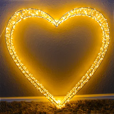 Produktbild von LED Herz 1440 LED 62x60x5 cm mit Timer Leuchtherz Dekolicht Lichterkette Weihnachtsbeleuchutng