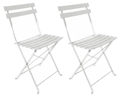 Produktbild von Gartenstuhl 2er-Set Basil Metall Creme