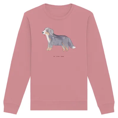 Produktbild von Mr. & Mrs. Panda Nachhaltiger Pullover Berner Sennenhund Moment Größe S - Canyon Pink - Geschenk, Pulli, Rundhals, Sweatshirt, Sweater, Bio Baumwoll, Dürrbächler