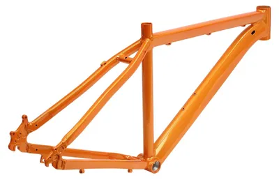 Image de Cadre de VTT - Cadre MTB - 43 cm - Alliage d'aluminium - Pour roues de 66 cm - Poids maximal du cycliste : 80–120 kg - Poids : 1,85 kg - Couleur : orange