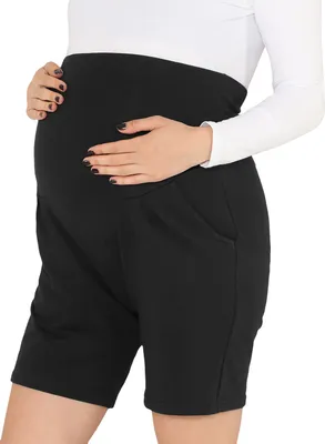 Produktbild von Be Mammy Damen Umstandshorts BE20-234 (Schwarz, M)