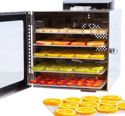 Obrázok produktu pre Vita5 Vita5 Nobel S Dehydrátor potravín - Dehydrátor - Nerezová oceľ - 24-hodinový časovač - 30-90 °C - 400 W - LED ovládací panel - Dehydrátor - 6 vrstiev