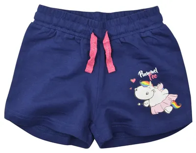 Produktbild von Pummel & Friends Shorts für Mädchen - Pummelfee Kinder kurze Hose Hotpants Blau 98-104