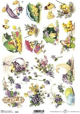 Immagine prodotto di ITD carta di riso decoupage carta artigianale tecnica tovagliolo di carta morbida, polli R488