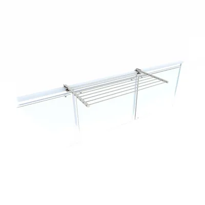 Image de Foxydry Duo Séchoir suspendu 102 cm - En aluminium, blanc, pour balcon & balustrade, pliable