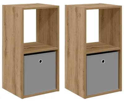 Obrázek produktu pro Noční stolek se zásuvkou 2 pcs Artisanový dub 35 x 32 x 68,5 cm