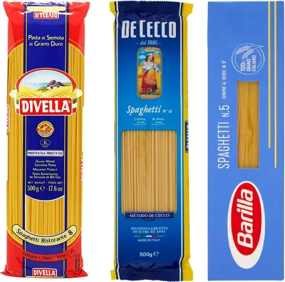 Produktbild von Nudeln kit Pasta De Cecco Barilla Divella Spaghetti Ristorante (12 X 500g) - Vorratspaket