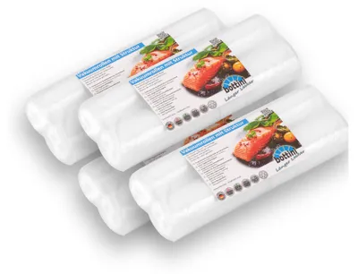 Produktbild von 8 x Vakuumrolle 25 x 600 cm für Lebensmittel geeignet für alle Vakuumierer