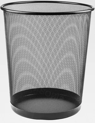 Produktbild von Papierkorb Mülleimer Abfalleimer Papiereimer Draht Höhe 34 cm 18 L (Schwarz)