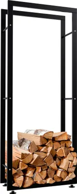 Produktbild von CLP Kaminholzständer Keri V2 schwarz 25x60x150 cm