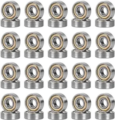 Image de Lot de 40 roulements à billes 8x22x7 mm pour skateboards, trottinettes et rollers