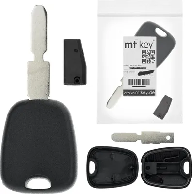 Produktbild von MT-KEY Auto Zünd Schlüssel Rohling NE78 + ID45 Transponder Wegfahrsperre kompatibel mit Peugeot 406 99-02