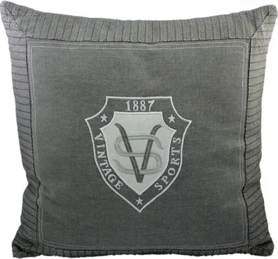 Produktbild von Kissen Sports Vintage grau mit Füllung - Dekokissen ca 45x45 cm