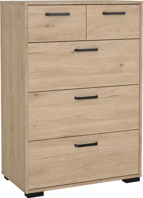 Productafbeelding van Sofia kommode 5 lades eikdecor.