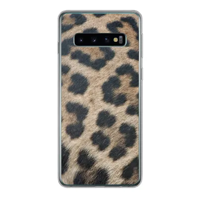 Produktbild von MuchoWow® Handyhülle Schutzhülle Hülle für Samsung Galaxy S10 Leopardenmuster Silikon Softcase Handy Hülle - Handytasche