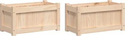Produktbild von vidaXL Pflanzkübel 2 Stk. Massivholz Kiefer