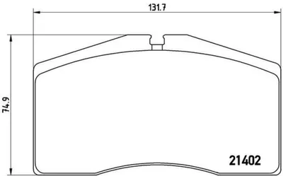 Produktbild von Brembo Bremsbelagsatz, Scheibenbremse Vorderachse P 65 006