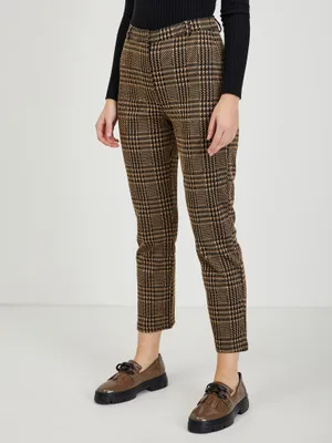 Produktbild von Orsay Braune karierte Cropped-Hose für Damen DP-3519985__L