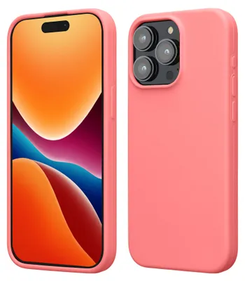 Produktbild von kwmobile Handyhülle für iPhone 15 Pro Max Hülle, für iPhone 15 Pro Max Case - Hülle Silikon - kabelloses Laden - Pastell Koralle
