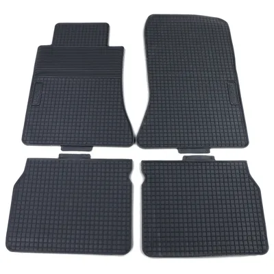 Produktbild von Premium Gummi Fußmatten Set 4-teilig Schwarz für Mercedes E-Klasse W124 84-97