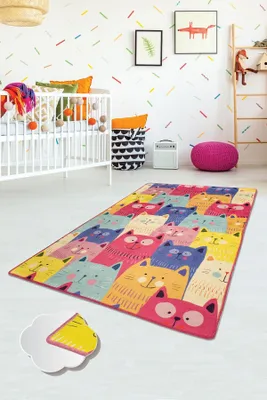 Produktbild von Conceptum Hypnose, Cats- Cats Multi DjtCHL, Bunt, Teppichläufer, 80 x 150 cm, 50% Samtgewebe/ 50% Polyester