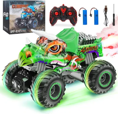 Produktbild von Ferngesteuertes Auto Monster RC Auto Truck für Kinder Jungen Alter von 6-10 Jahren, Dinosaurier Spielzeug, Geschenk für Jungen Mädchen Grün