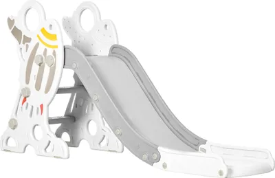 Produktbild von Rutsche für Kinder 1,5 bis 3 Jahre, Raketen-Design, Sticker-Set, grau, 157 x 46,5 x 80 cm