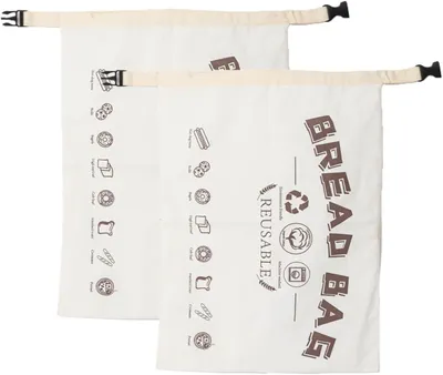 Produktbild von Brotmeister Bienenwachs Brotbeutel, 2 Stück 43×33 cm – Wiederverwendbarer Leinen Bienenwachsbeutel, ideal für selbstgebackenes Brot und n