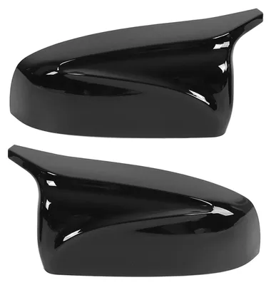 Image de 2 pièces de capuchons de rétroviseur latéral de voiture, imperméables, de remplacement pour E70 X5 2007-2013, noir brillant