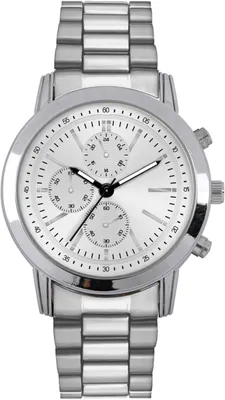 Produktbild von Modische Herren-Chronographenuhr, Edelstahlarmband, analoge Quarzuhr mit dekorativen Hilfszifferblättern, elegante Business-Uhr