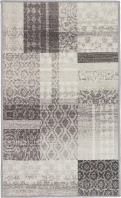 Produktbild von Teppich Läufer Flur - 60x100 cm - Beige - Rutschfest - Läufer für die Küche - Geometrisches Muster