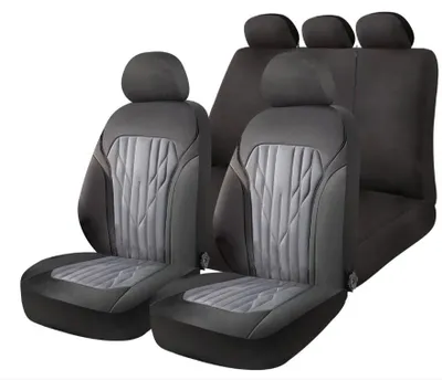 Produktbild von AMiO SC-22 Auto Sitzschonbezug Sitzbezüge Set Universal Schwarz Grau