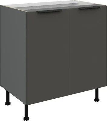 Obrázek produktu pro Dolní dvoudveřová skříňka LUNARA - šířka 80 cm, grafit / antracit