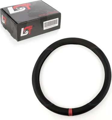 Produktbild von Lenkradbezug Ø 38 cm 15 Zoll schwarz rot blau für KIA für HYUNDAI für DAEWOO