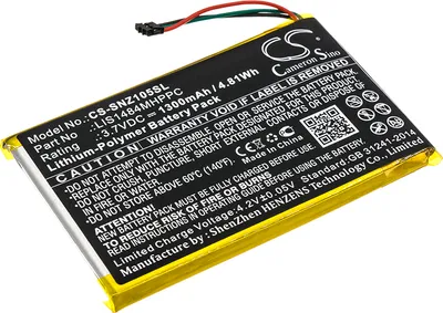 Obrázek produktu pro TECHTEK Baterie kompatibilní s [Sony] NWZ-Z1050, NWZ-Z1050N, NWZ-Z1060, NWZ-Z1070 nahrazuje LIS1484MHPPC