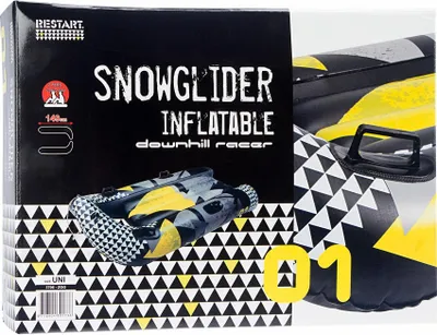 Immagine prodotto di RESTART Downhill Racer - Slitta Bob gonfiabile con pneumatici da neve Snowtube 149 cm