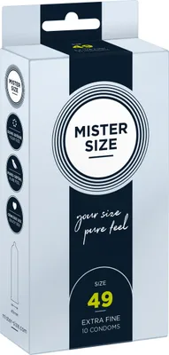 Produktbild von 10er Mister Size Kondome 49mm - Gefühlsecht & Extra Feucht