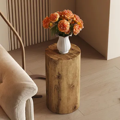 Produktbild von MODFU Runder Beistelltisch,Couchtisch,Moderne Wohnzimmerdekoration mit minimalistischem Design,Kann als kleiner Beistelltisch,Holz