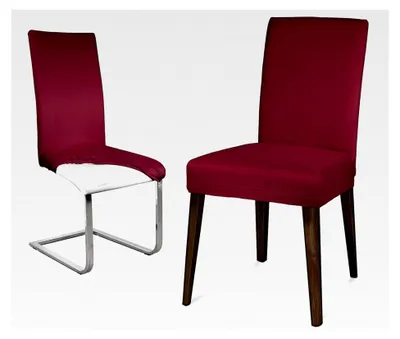 Produktbild von Mikrofaser Stuhlhussen Sets, elastische Stretch Hussen, wählbare Größe und Farbe (2er Set, Bordeaux)