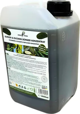 Produktbild von GreenPanda Gurken & Zucchini Dünger - Phosphor Kalium Dünger - Intensiviert Geschmack & Ernte! 3 Liter Gurkendünger - Zucchinidünger