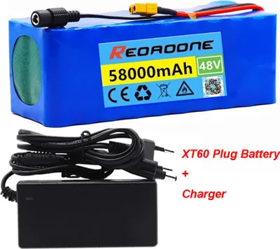 Produktbild von （XT60 plug）48V 58Ah lithium-iontová baterie pro elektrokola a elektrické koloběžky - 13S3P baterie s integrovanou BMS a nabíječkou
