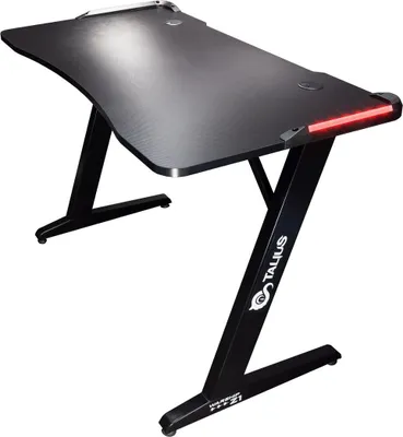 Produktbild von TALIUS TAL-WARSHIPZ1, Gerade, Rechteckige Form, Partikelbord, Metall, Gaming, Homeoffice, Büro, Schwarz