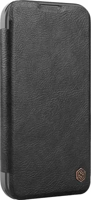 Produktbild von Nillkin Qin Prop Leather iPhone 16 Case (black)