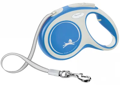 Produktbild von Flexi New COMFORT, Hund, Rückziehbare Leine, Blau, Weiß, Band, 25 kg, 5 m