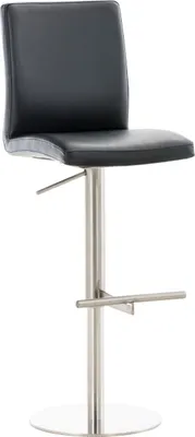 Produktbild von Barhocker Cadiz Kunstleder edelstahl schwarz