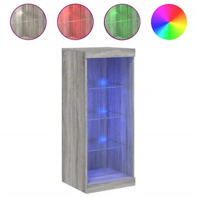 Produktbild von Sideboard mit LED-Leuchten Grau Sonoma 41x37x100 cm