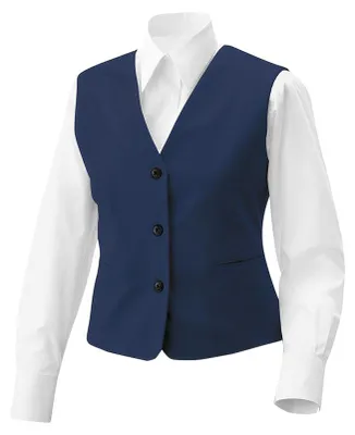 Produktbild von Damen Weste Gillette navy, S : S : navy : 65% Polyester 35% Baumwolle