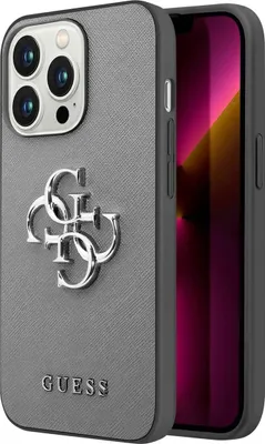 Produktbild von Guess, Hülle für Apple iPhone 13 Pro PolyurethanSaffiano 4G, Grau
