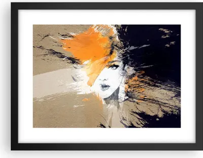 Produktbild von Gerahmtes Poster - Schwarzer Rahmen - Abstraktion Frau - 40x30 cm - Wand Bild - Wanddeko - Wandbilder - Kunstposter - Wandposter - Bilderrahmen - Bilder - Kunstdruck - Wandbild - P2BAA40x30-3656